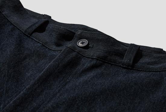 26SS 맨틀 스트레이트 팬츠 제복 치노 - 블루 스미 오가닉 데님 R20J4 - MAN-TLE