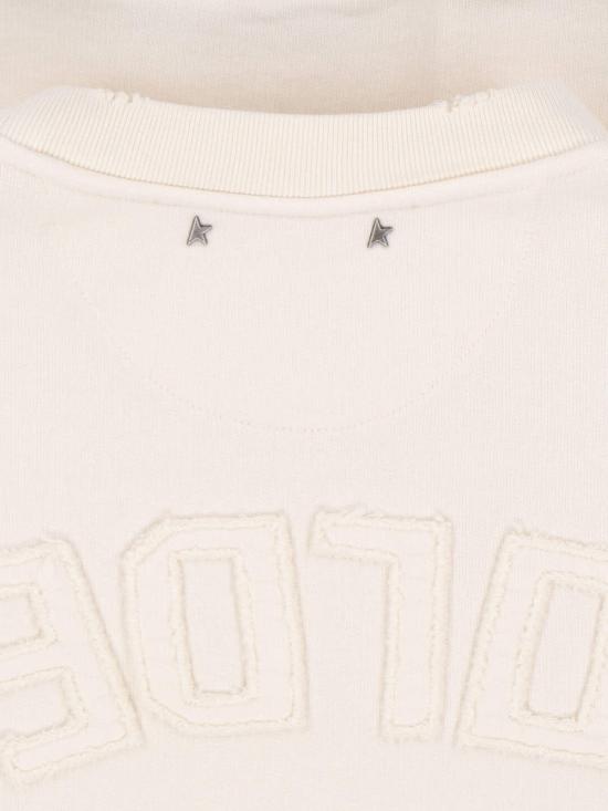  골든구스 스웨터 골든 구스 크루넥 스웨트셔츠 화이트 - GOLDEN GOOSE