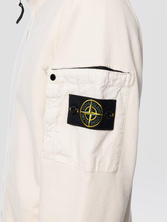 26SS 스톤 아일랜드 코튼 플리스 레귤러 핏 시즈널 포켓 트랙 자켓 L1S15 6100018 S0410v0093 - STONE ISLAND