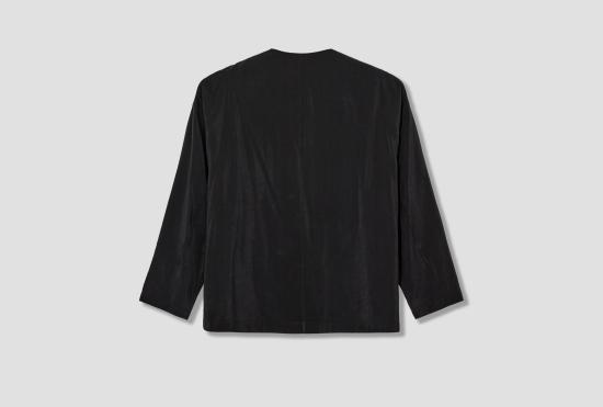 26SS 르메르 긴팔 셔츠 브이넥  - 드라이 실크 SH1235 LF1308 블랙 - LEMAIRE