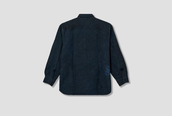 26SS 맨틀 긴팔 셔츠 웨더 포켓  - 스미 인디고 헴프 원단 R20S8 - MAN-TLE