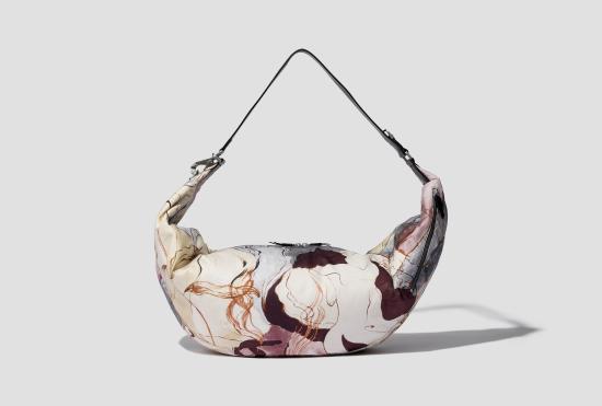 26SS 르메르 숄더백 XL 화살통 클립 - 프린트 캔버스 코튼 BG0202 LF1599 멀티