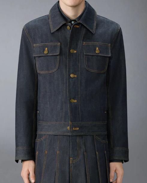 26SS 톰브라운 셀비지 데님 백스트랩 유틸리티 재킷 MJO256S F1101 415 DENIM DOM - THOM BROWNE