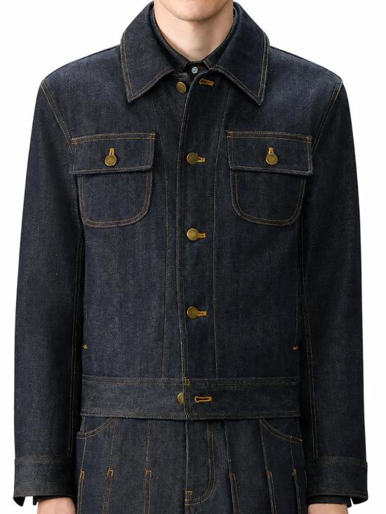 26FW 톰브라운 셀비지 데님 백스트랩 유틸리티 재킷 MJO256S F1101 415 DENIM DOM - THOM BROWNE