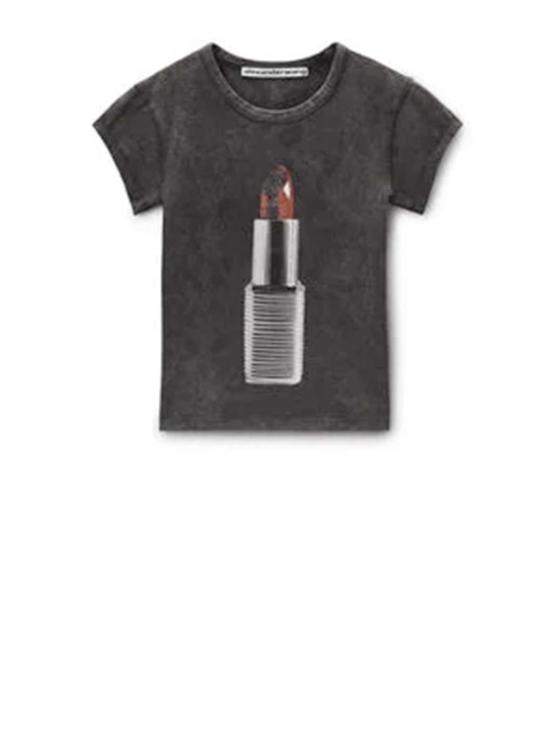  알렉산더 왕 반팔 티셔츠 워시드 블랙 티셔츠