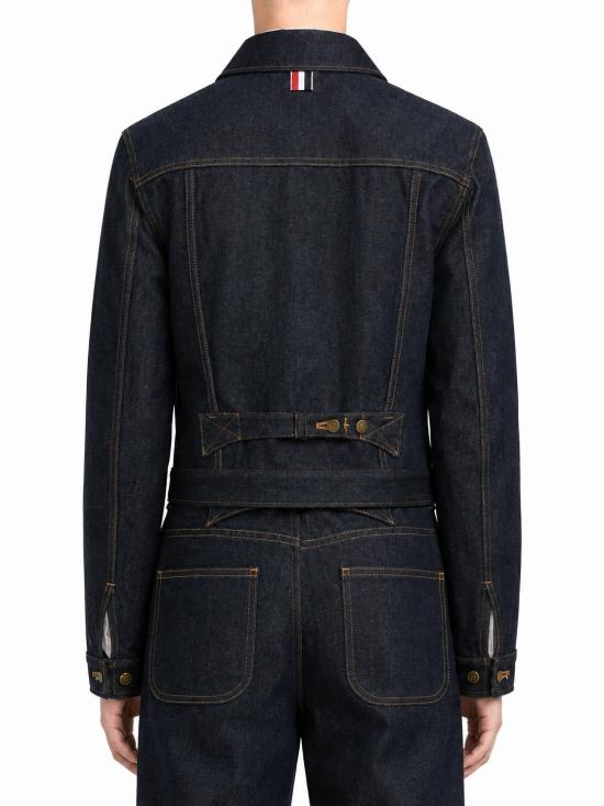 26SS 톰브라운 셀비지 데님 슈렁큰 재킷 FBC948U F1101 415 DENIM DOM - THOM BROWNE