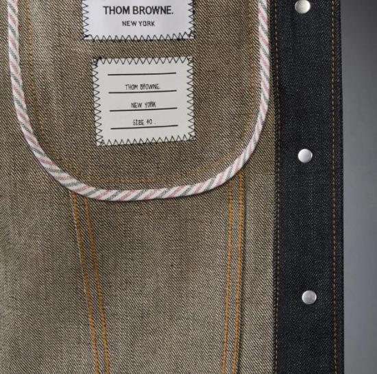 26SS 톰브라운 셀비지 데님 슈렁큰 재킷 FBC948U F1101 415 DENIM DOM - THOM BROWNE