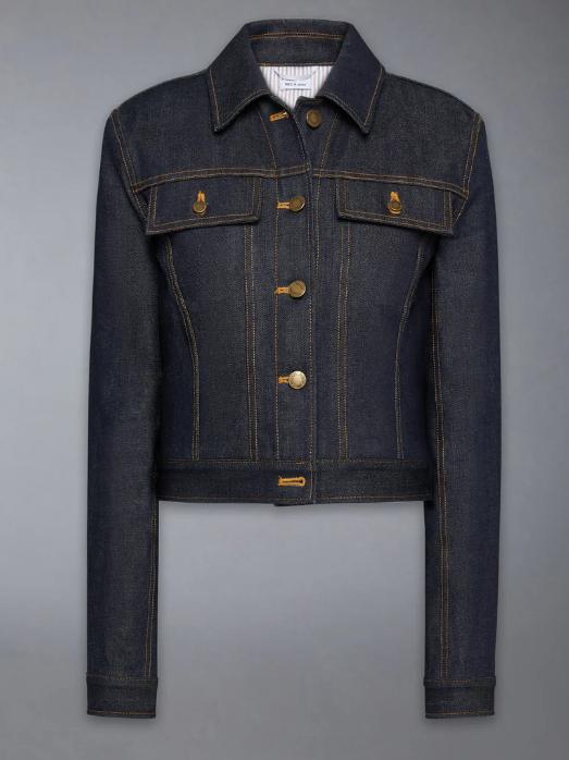 26SS 톰브라운 셀비지 데님 슈렁큰 재킷 FBC948U F1101 415 DENIM DOM
