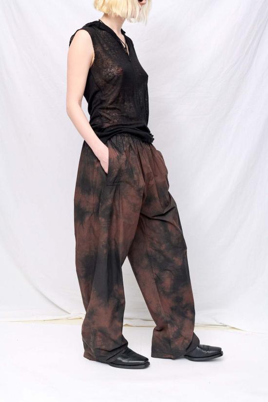  가브리엘라 콜 가먼츠 스트레이트 팬츠 287번 브라운/블랙 포플린 플랩 포켓 팬츠 - GABRIELA COLL GARMENTS