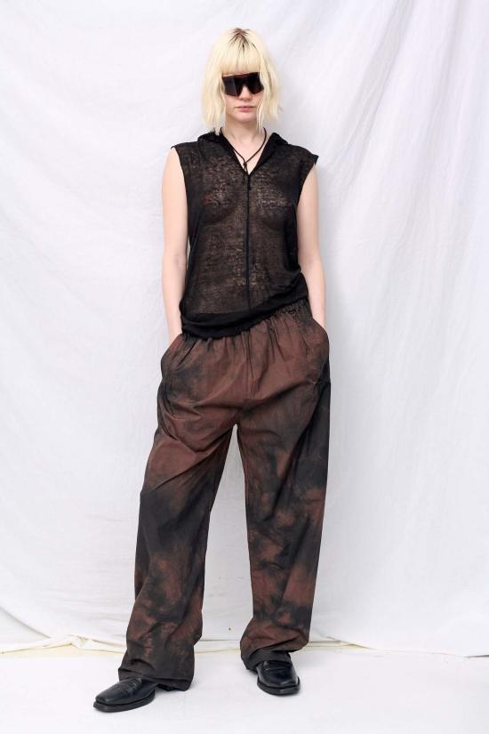  가브리엘라 콜 가먼츠 스트레이트 팬츠 287번 브라운/블랙 포플린 플랩 포켓 팬츠 - GABRIELA COLL GARMENTS