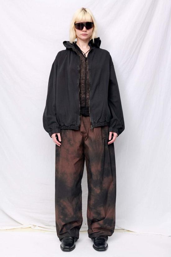  가브리엘라 콜 가먼츠 스트레이트 팬츠 287번 브라운/블랙 포플린 플랩 포켓 팬츠 - GABRIELA COLL GARMENTS