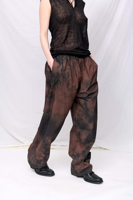  가브리엘라 콜 가먼츠 스트레이트 팬츠 287번 브라운/블랙 포플린 플랩 포켓 팬츠 - GABRIELA COLL GARMENTS