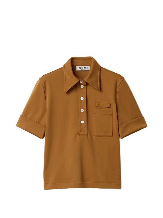 26SS 미우미우 폴로 티셔츠 MT2204 14OAF0401 Brown