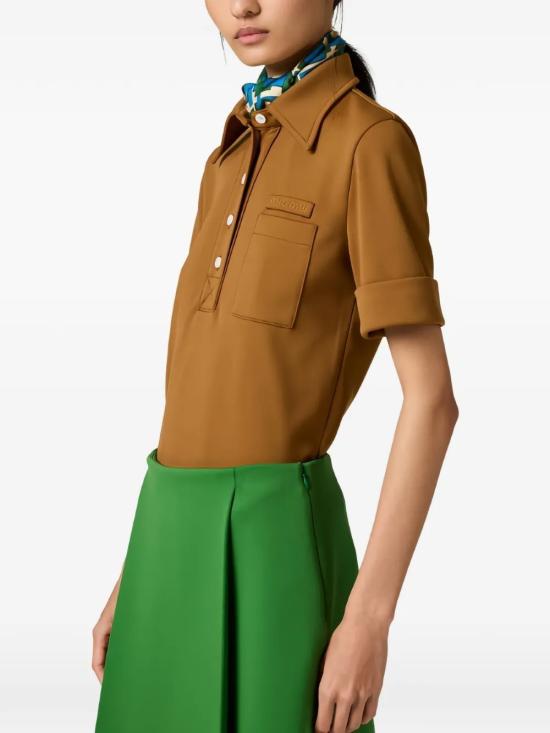 26SS 미우미우 테크니컬 저지 스커트 MG2679 14OAF0089 Green - MIU MIU