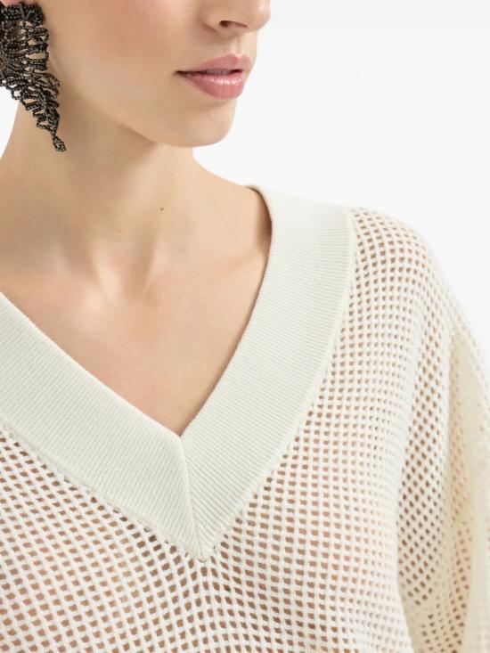 26SS 브루넬로 쿠치넬리 긴팔 티셔츠 M12205102CO312 White - BRUNELLO CUCINELLI