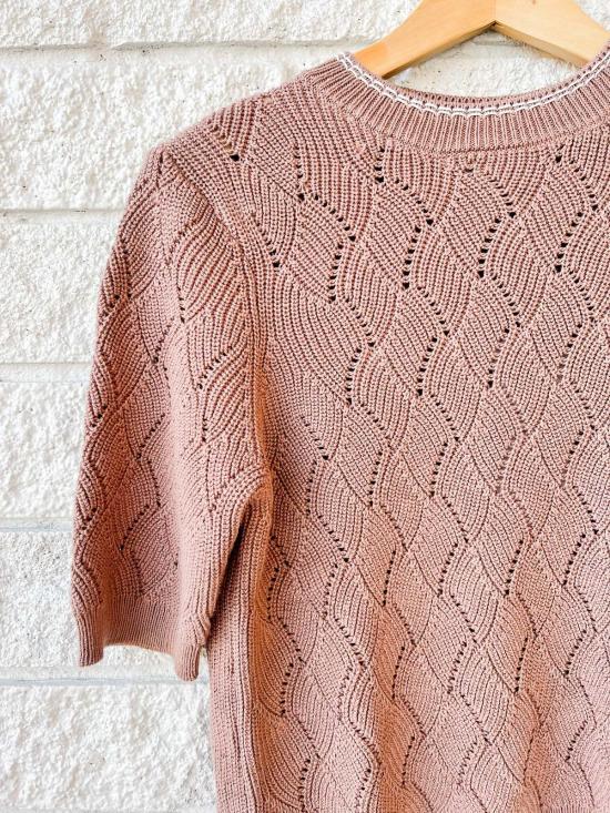  발리 블라우스 바를리 아가테 니트 탑 브라우니 - VARLEY