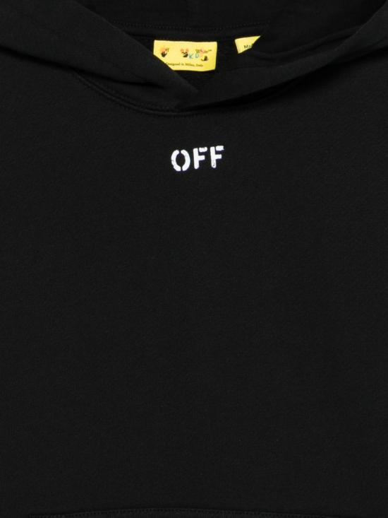 26SS [키즈] 오프화이트 니트/스웻셔츠 44BBB001S26F005001 BLACK Black - OFF WHITE