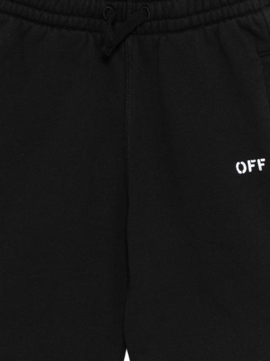 26SS [키즈] 오프화이트 쇼츠/버뮤다 44BCI001S26F003001 BLACK Black - OFF WHITE