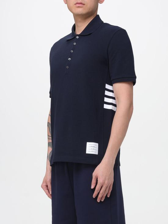 26SS 톰브라운 클래식 피케 4바 숏슬리브 폴로 티셔츠 MJP110P 00050 415 NAVY DOM - THOM BROWNE