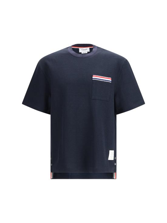 26SS 톰브라운 반팔 티셔츠 MJS298E J0251 415 NAVY DOM