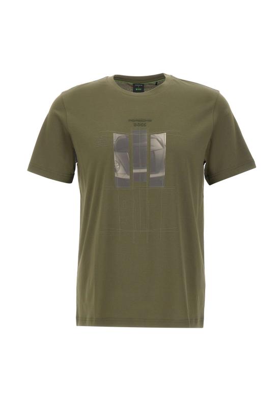 26SS 보스 반팔 티셔츠 50559811 347 Green
