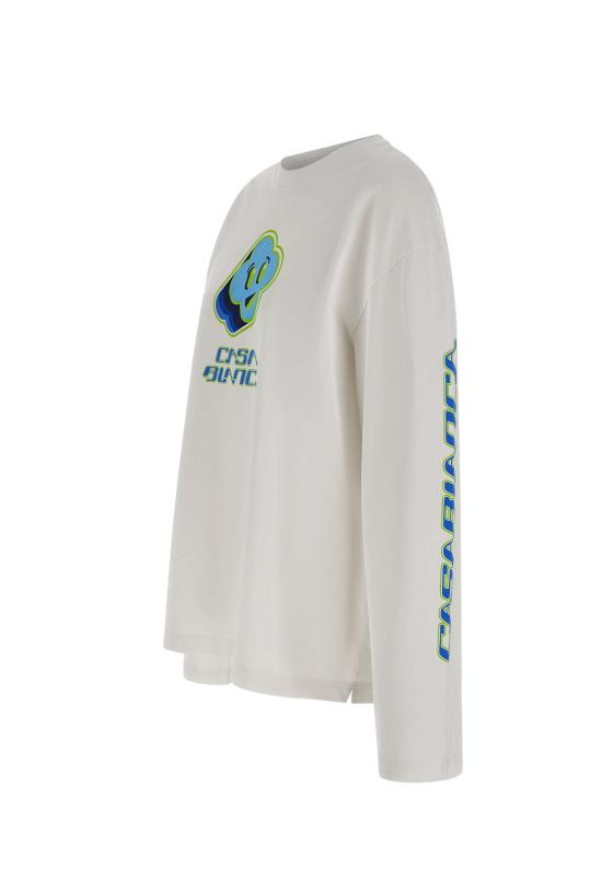 26SS 카사블랑카 스웨터 USS26JTS062 02 White - CASABLANCA