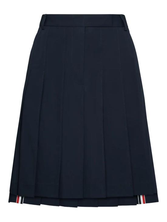 26SS 톰브라운 코튼 수트 플리츠 스커트 FGCA40U F1063 415 NAVY DOM