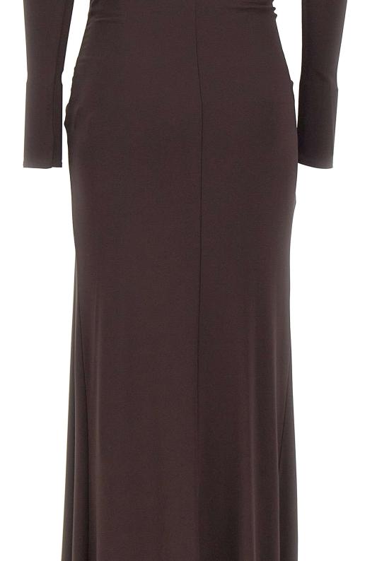 26SS 엘리자베타프랜치 미디 원피스 ABR6463E2 EV9 Brown - ELISABETTA FRANCHI