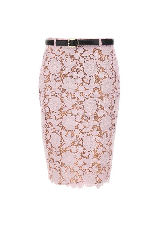 26SS 셀프 포트레이트 미디 스커트 182MSKP PINK Pink