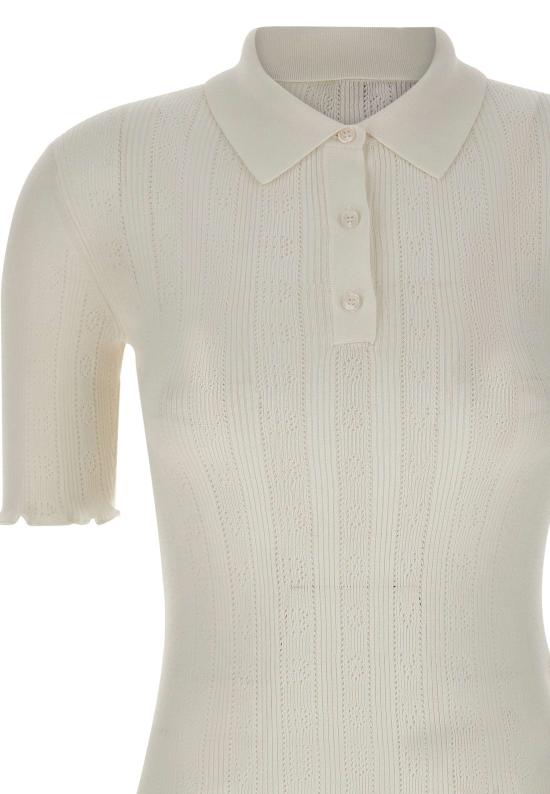 26SS 빅토리아 베컴 폴로 티셔츠 1226KTP007273A WHITE White - VICTORIA BECKHAM