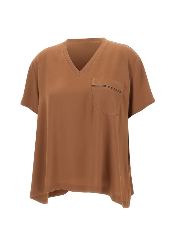 26SS 파비아나 필리피 민소매 티셔츠 TPD266F283 L7801268 Brown