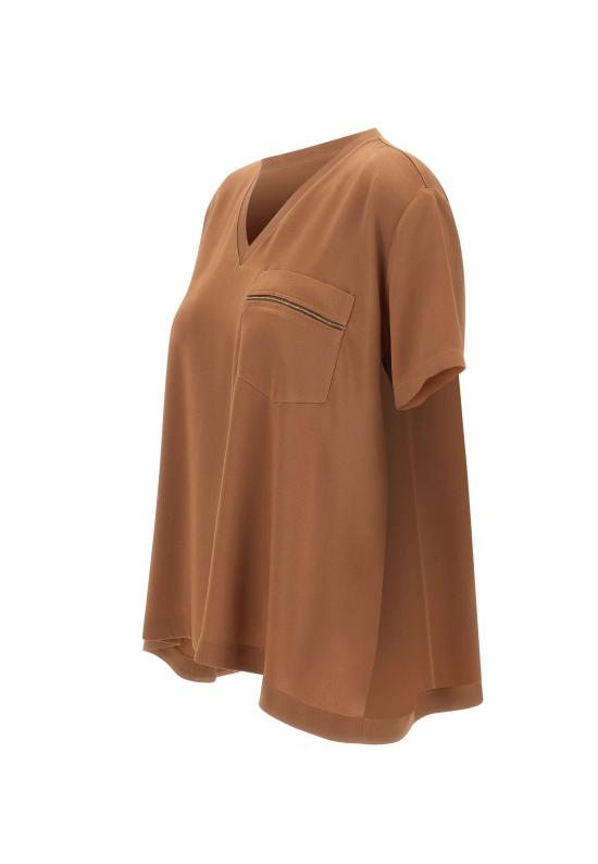 26SS 파비아나 필리피 민소매 티셔츠 TPD266F283 L7801268 Brown - FABIANA FILIPPI