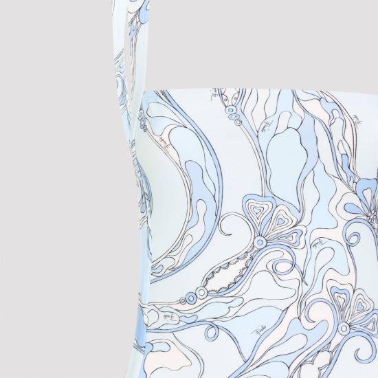  푸찌 원피스 수영복 푸치 폴리아미드  연한 파란색 - PUCCI