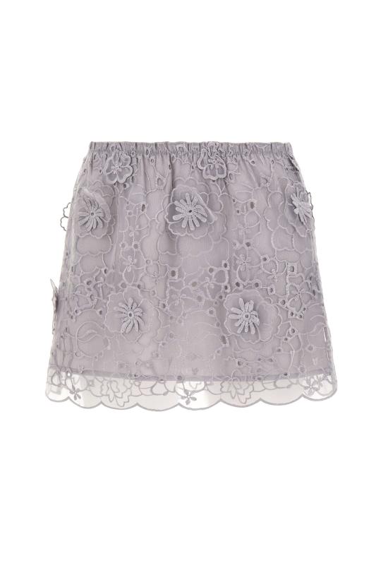 26SS 더 가먼트 미디 스커트 22158 056 Grey