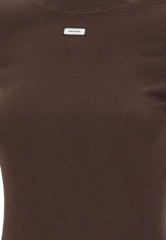 26SS 엔타이어 스튜디오 반팔 티셔츠 ESSS26TT01876 6239 Brown - ENTIRE STUDIOS