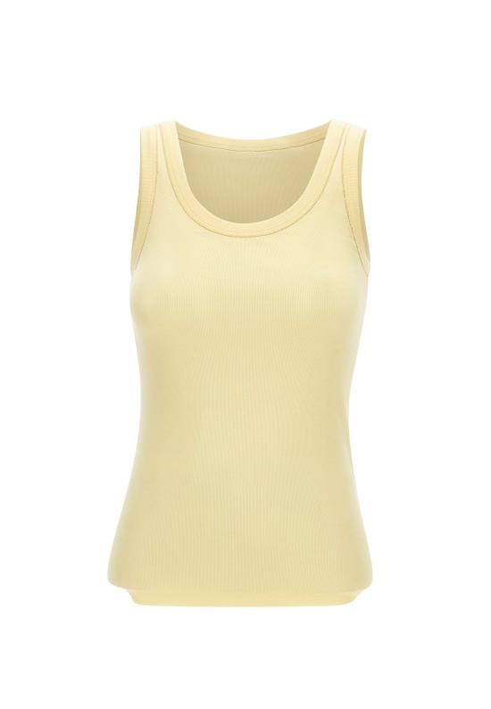 26SS 파비아나 필리피 민소매 티셔츠 JED266F602 L896783 Yellow