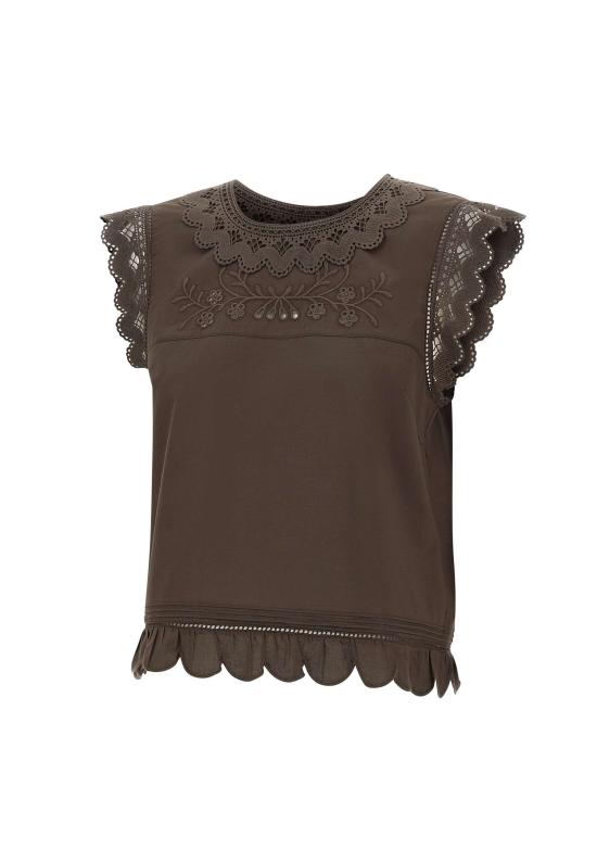 26SS 더 가먼트 민소매 티셔츠 22236 512 Brown