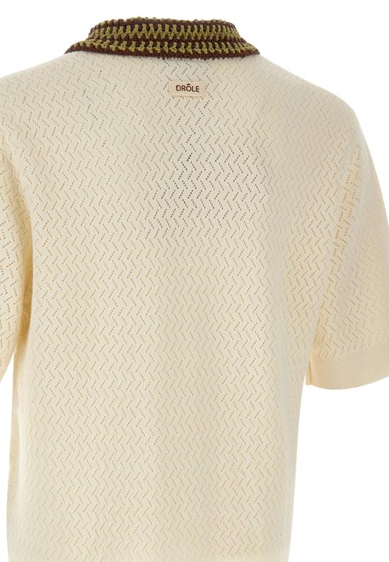 26SS 드롤드무슈 폴로 티셔츠 PO206 CO292OW White - DROLE DE MONSIEUR