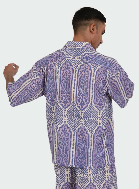  Kardo 탑 Rohit 퍼플 페이즐리 Bp05 셔츠 - OTHER BRANDS