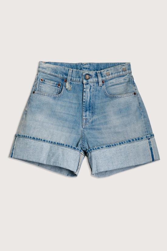  알13 데님 숏팬츠 R13 니나 커프드 숏 라피스