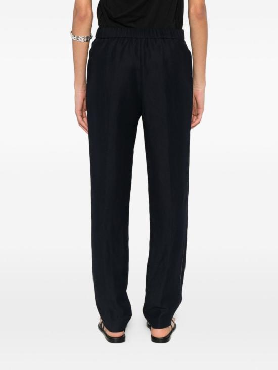  파비아나 필리피 팬츠 Fabiana Filippi 린넨 블렌드  블루 - FABIANA FILIPPI