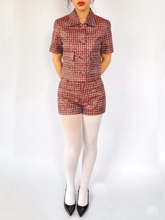  안나 발렌티나 숏팬츠 마이 스토어 오브리 숏, 루렉스 헤링본 자카드