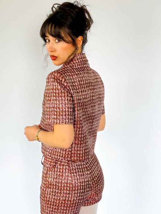  안나 발렌티나 숏팬츠 마이 스토어 오브리 숏, 루렉스 헤링본 자카드 - ANNA VALENTINA