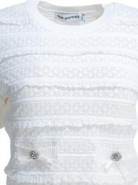 26SS 셀프 포트레이트 니트웨어 SS26063TWWHITE - SELF PORTRAIT