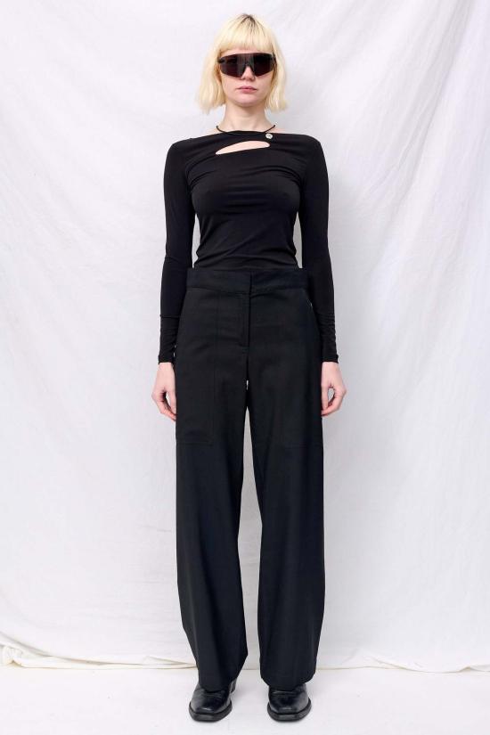  우드로즈 델리 긴팔 티셔츠 블랙 키 긴팔 상의 - WOODROSE DELI