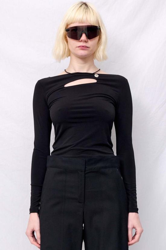  우드로즈 델리 긴팔 티셔츠 블랙 키 긴팔 상의