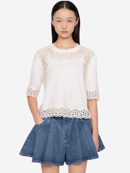  씨뉴욕 스웨터 씨 니 레일라 크림색 - SEA NY