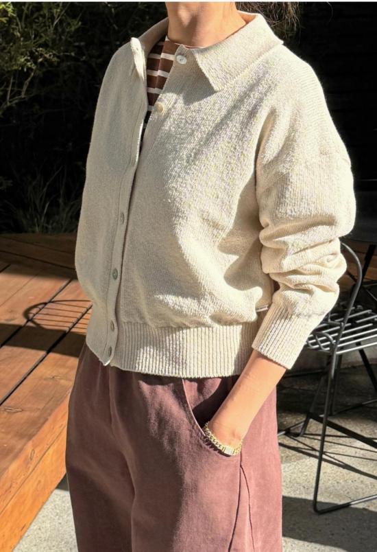  르 본 숍 가디건 르 본샵 더 클럽 카디건 네이처 - Le Bon Shoppe