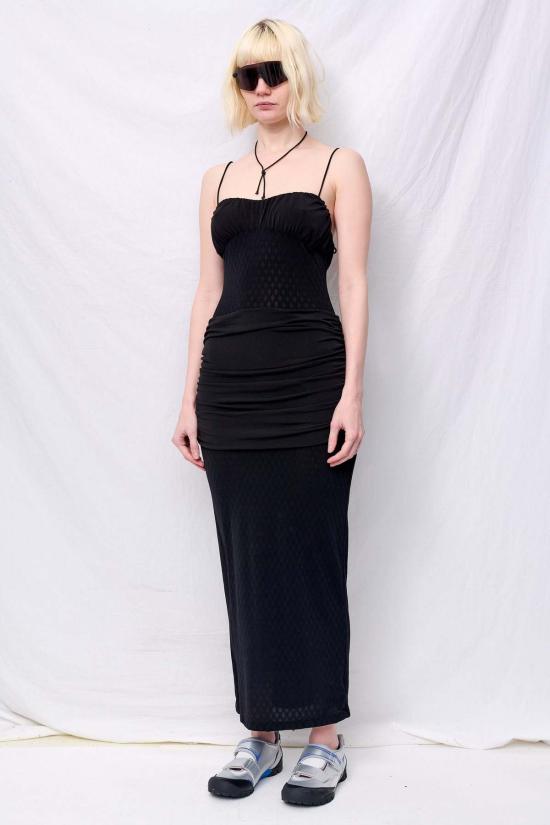  Woodrose Deli 롱 원피스 우드로즈 델리 블랙 타히티 드레스 - WOODROSE DELI