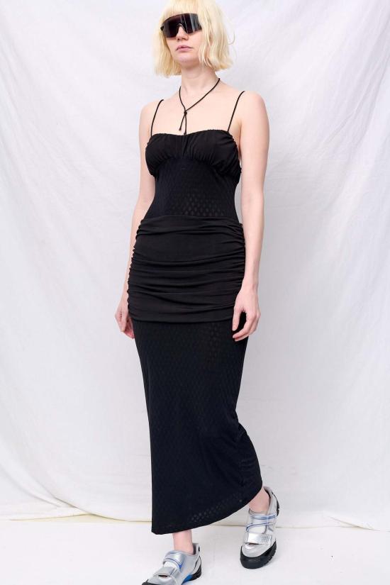  Woodrose Deli 롱 원피스 우드로즈 델리 블랙 타히티 드레스 - WOODROSE DELI